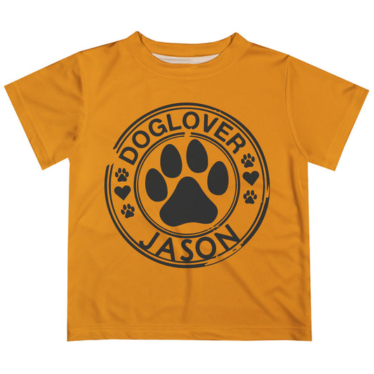 Doglover Name Moustard Short Sleeve Tee Shirt - Wimziy&Co.