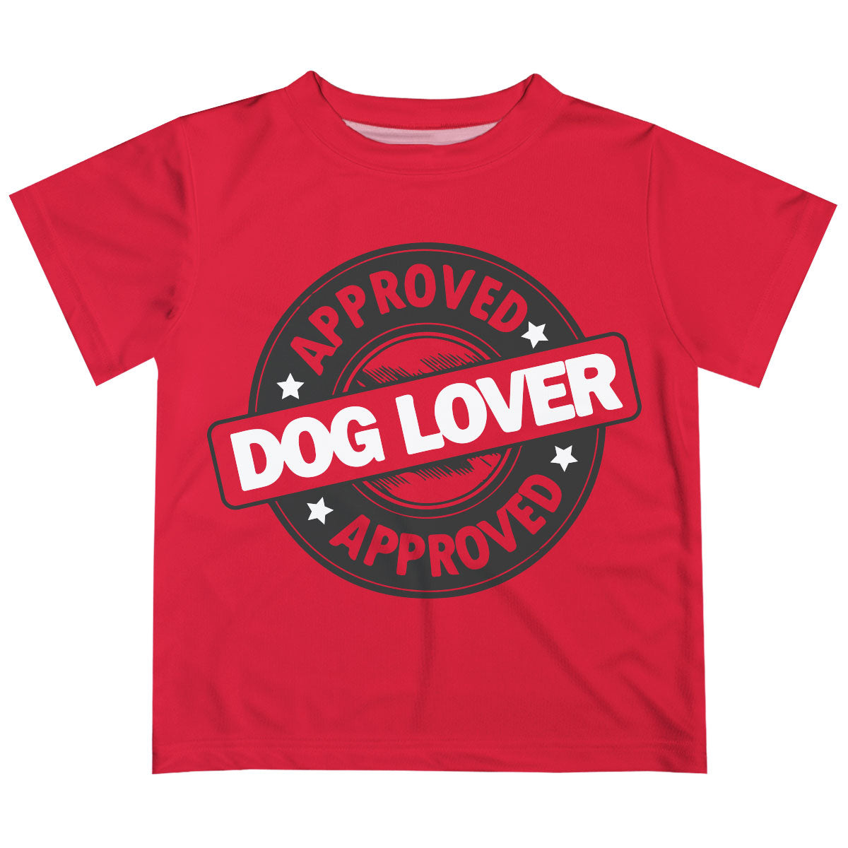 Dog Lover Red Short Sleeve Tee Shirt - Wimziy&Co.