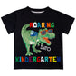 Dino Roaring Kindergarten Black Short Sleeve Tee Shirt - Wimziy&Co.