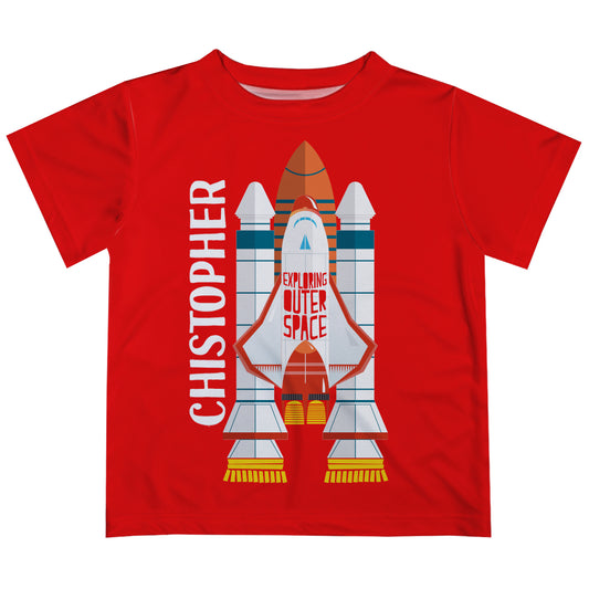 Exploring Outer Space Name Red Short Sleeve Tee Shirt - Wimziy&Co.
