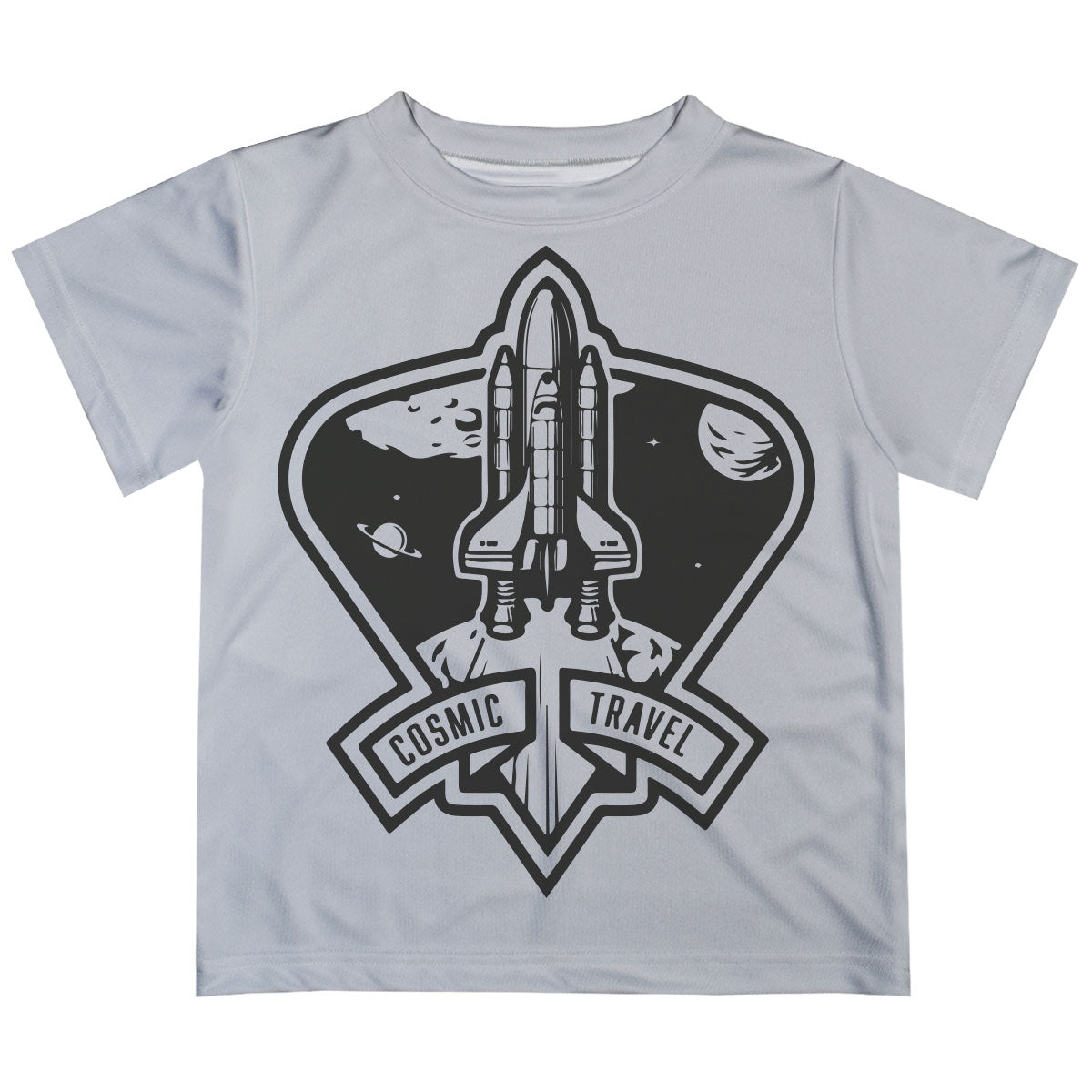 Cosmic Travel Gray Short Sleeve Tee Shirt - Wimziy&Co.