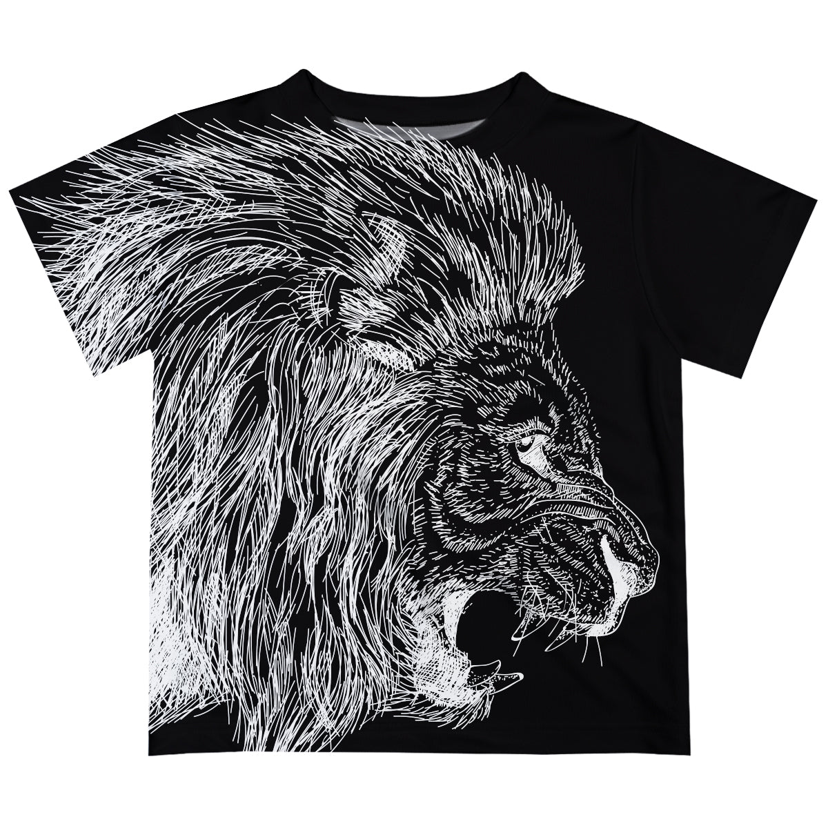 Lion Black Short Sleeve Boys Tee Shirt - Wimziy&Co.