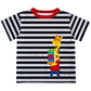Giraffe Name White and Black Stripes Short Sleeve Tee Shirt - Wimziy&Co.