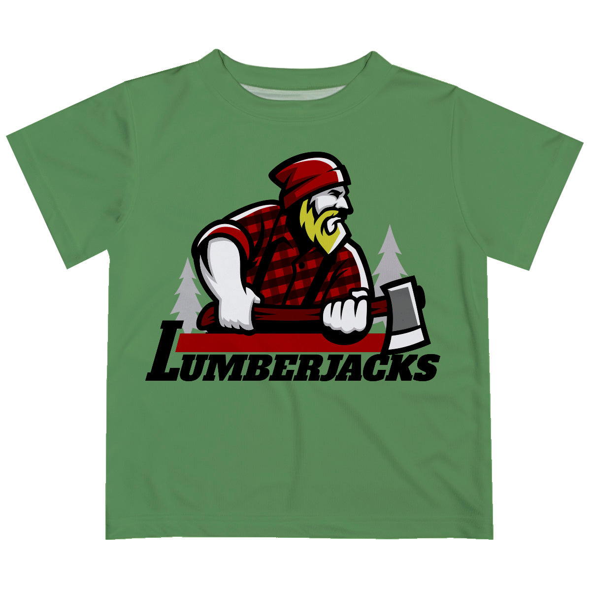 Boys green lumberjack short sleeve tee shirt - Wimziy&Co.