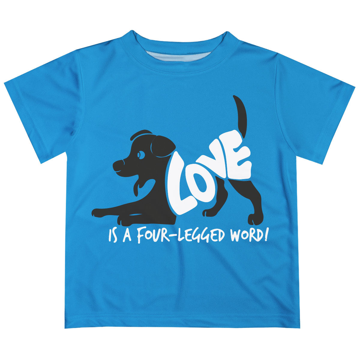 Love Is A Four Legged Word Royal Short Sleeve Tee Shirt - Wimziy&Co.