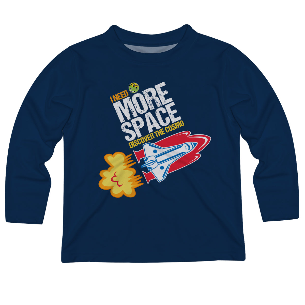 More Space Navy Long Sleeve Tee Shirt - Wimziy&Co.