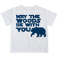 Boys white and navy may the woods be with you short sleeve tee shirt - Wimziy&Co.