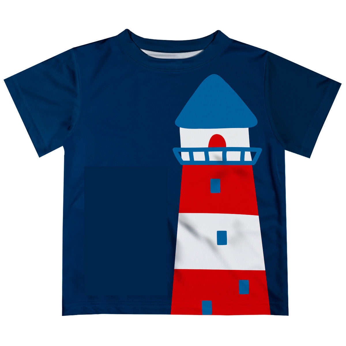 Nautical Initial Name Navy Short Sleeve Tee Shirt - Wimziy&Co.
