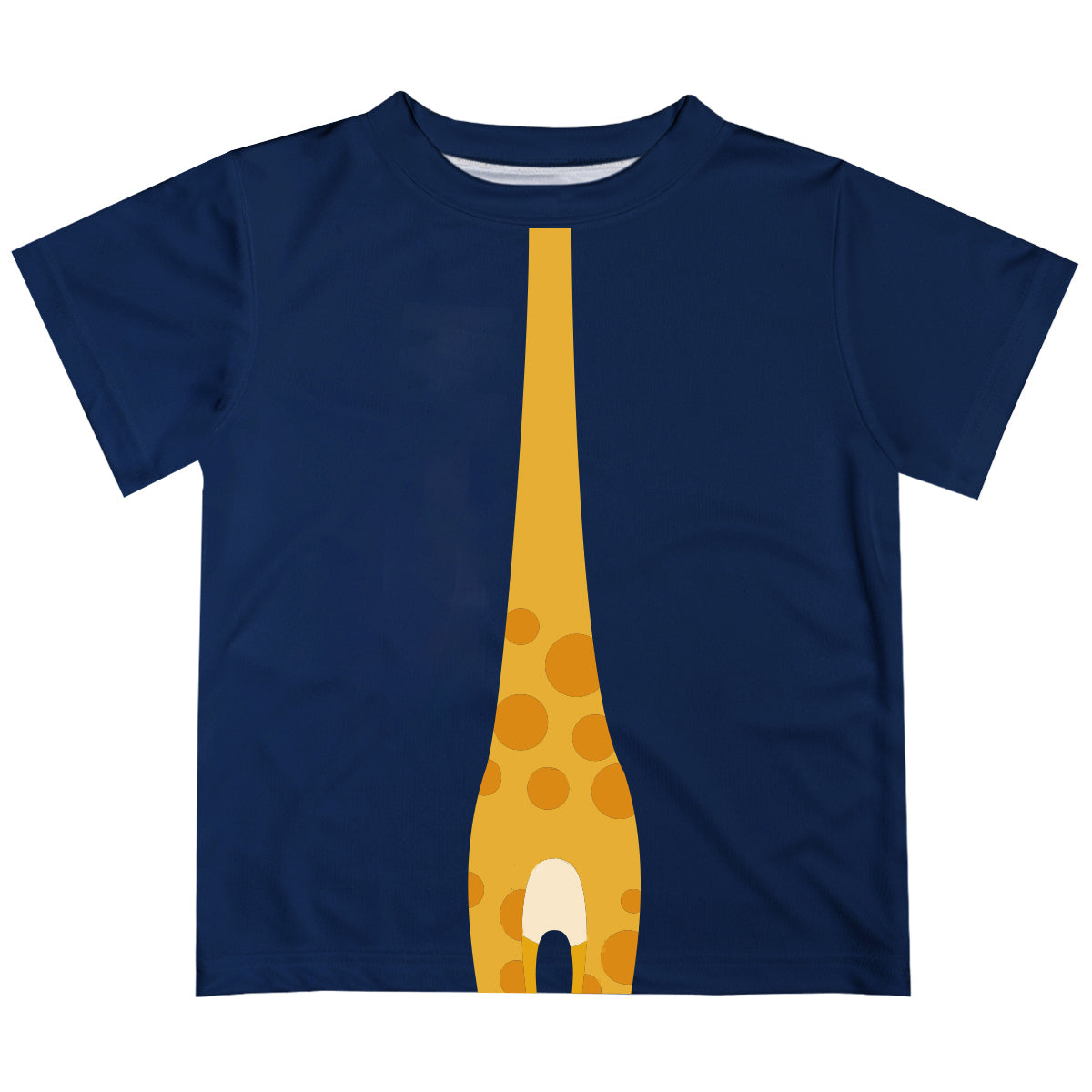 Giraffe Name Navy Short Sleeve Boys Tee Shirt - Wimziy&Co.