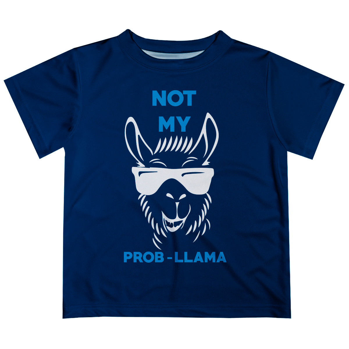Navy 'Not my probllama' boys tee shirt - Wimziy&Co.