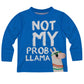 Blue 'Not my probllama' boys tee shirt - Wimziy&Co.