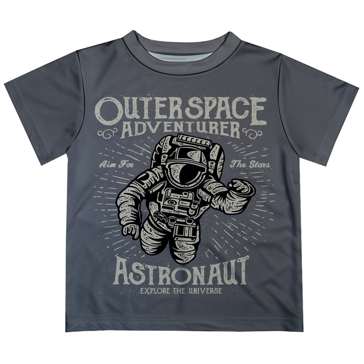 Outer Space Adventure Gray Short Sleeve Tee Shirt - Wimziy&Co.