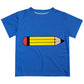 Pencil Name Royal Short Sleeve Tee Shirt - Wimziy&Co.