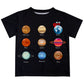 Planets Black Short Sleeve Tee Shirt - Wimziy&Co.