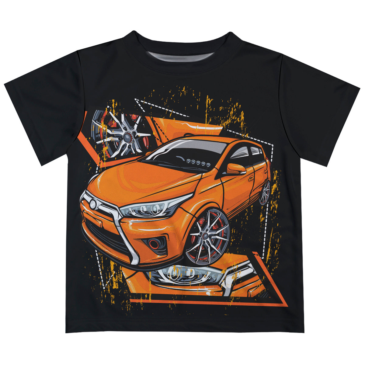 Racing Car Black Short Sleeve Tee Shirt - Wimziy&Co.