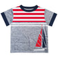 Sailboat Red White And Gray Short Sleeve Tee Shirt - Wimziy&Co.