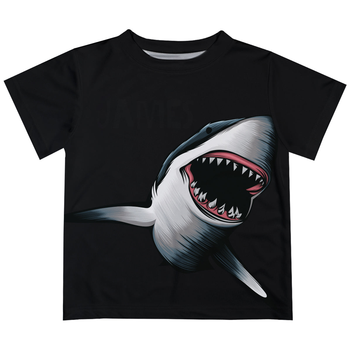 Shark Name Black Short Sleeve Tee Shirt - Wimziy&Co.