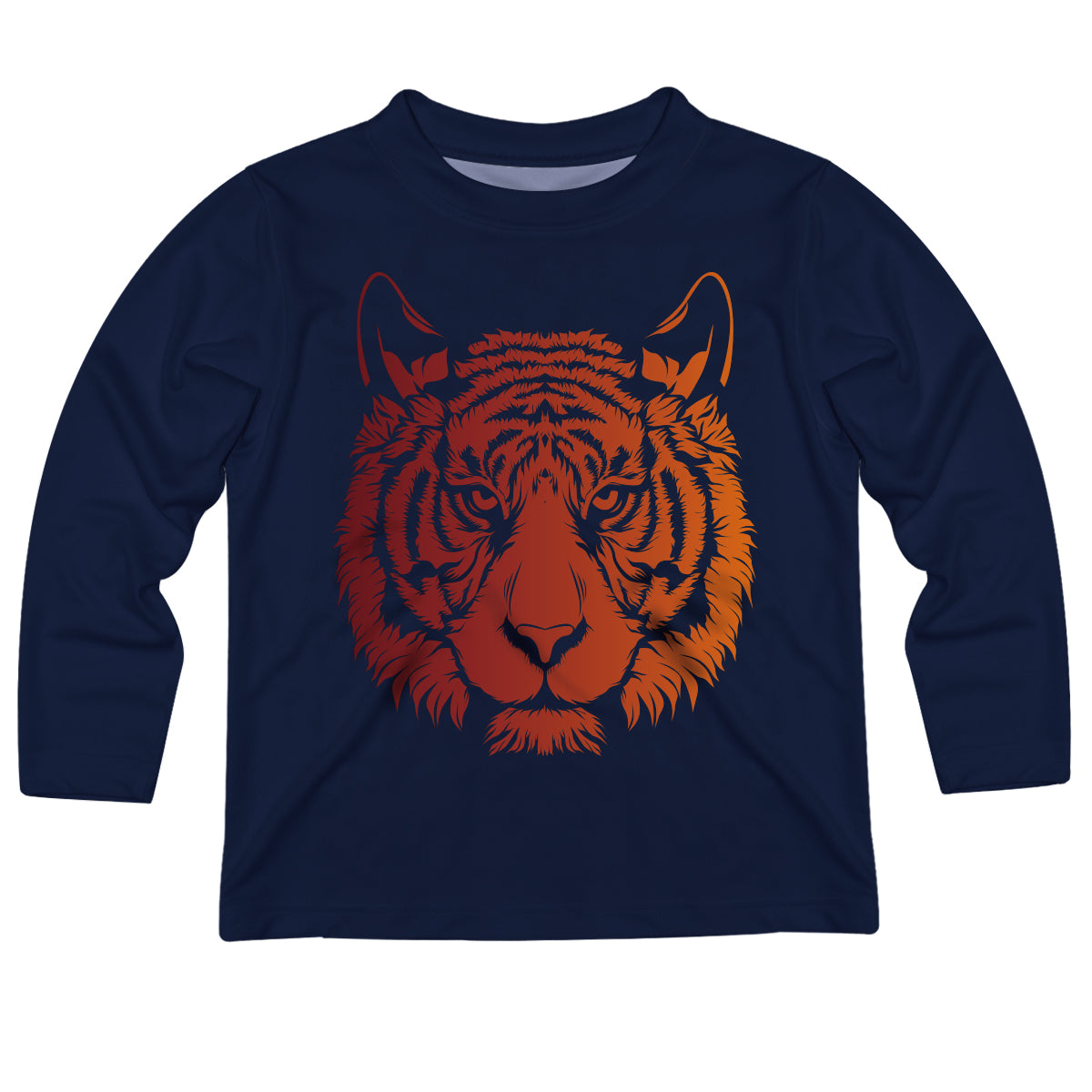 Tiger Face Navy Long Sleeve Tee Shirt - Wimziy&Co.
