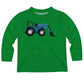 Green tractor long sleeve tee shirt with name - Wimziy&Co.