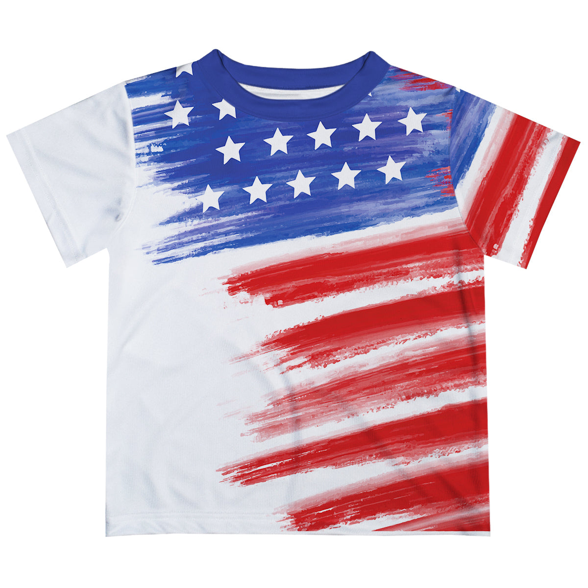 USA Flag White Short Sleeve Tee Shirt - Wimziy&Co.