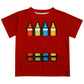 White Name Crayons Red Short Sleeve Boys Tee Shirt - Wimziy&Co.