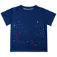 Navy short sleeve boys tee shirt with name and age - Wimziy&Co.