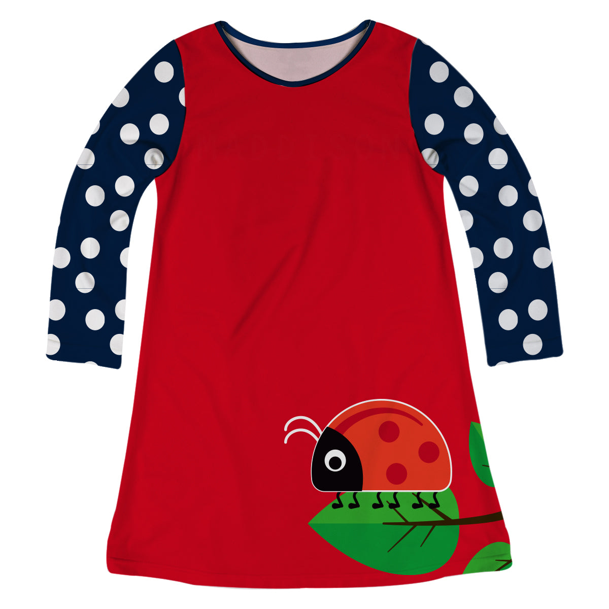 Ladybug Name Red Long Sleeve A Line Dress - Wimziy&Co.