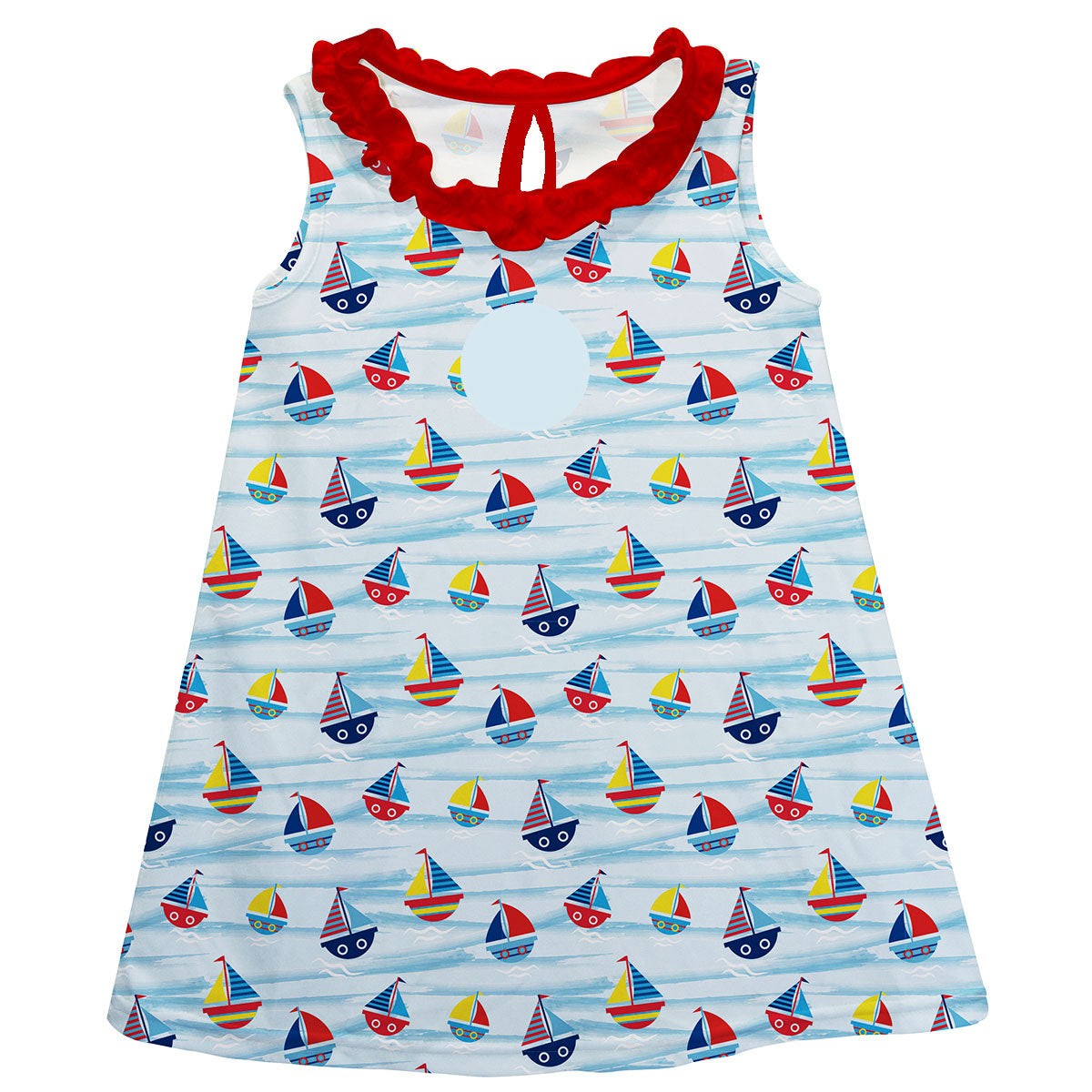 Sailboat Lt Blue A Line Baby Dress - Wimziy&Co.
