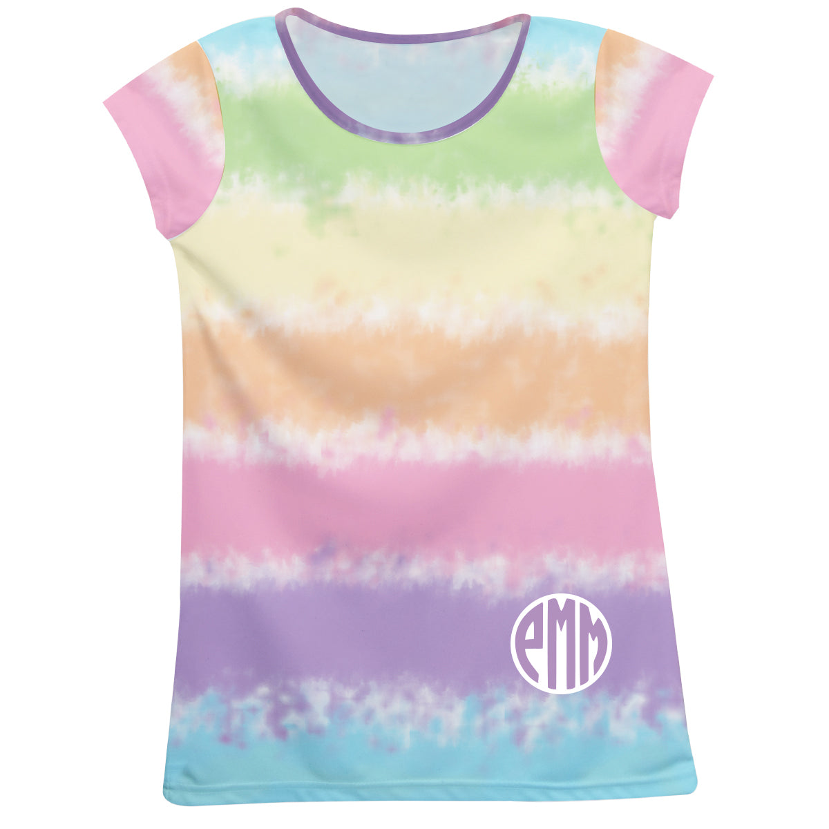 Monogram Colors Tie Dye Short Sleeve Tee Shirt - Wimziy&Co.