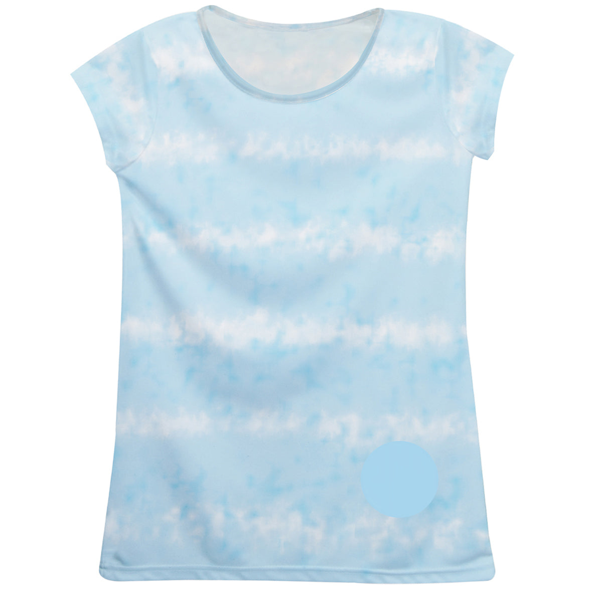 Monogram Light BlueTie Dye Short Sleeve Tee Shirt - Wimziy&Co.