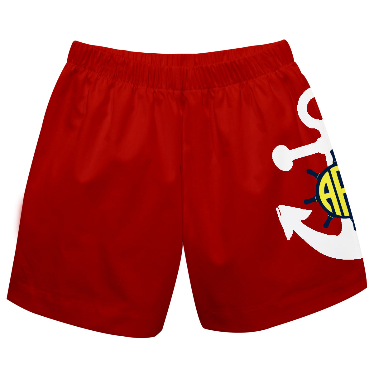 Anchor And Wheel Red Boys Pull On Short - Wimziy&Co.