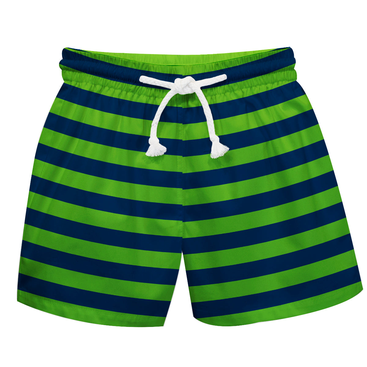 Green and Navy Stripes Swimtrunk