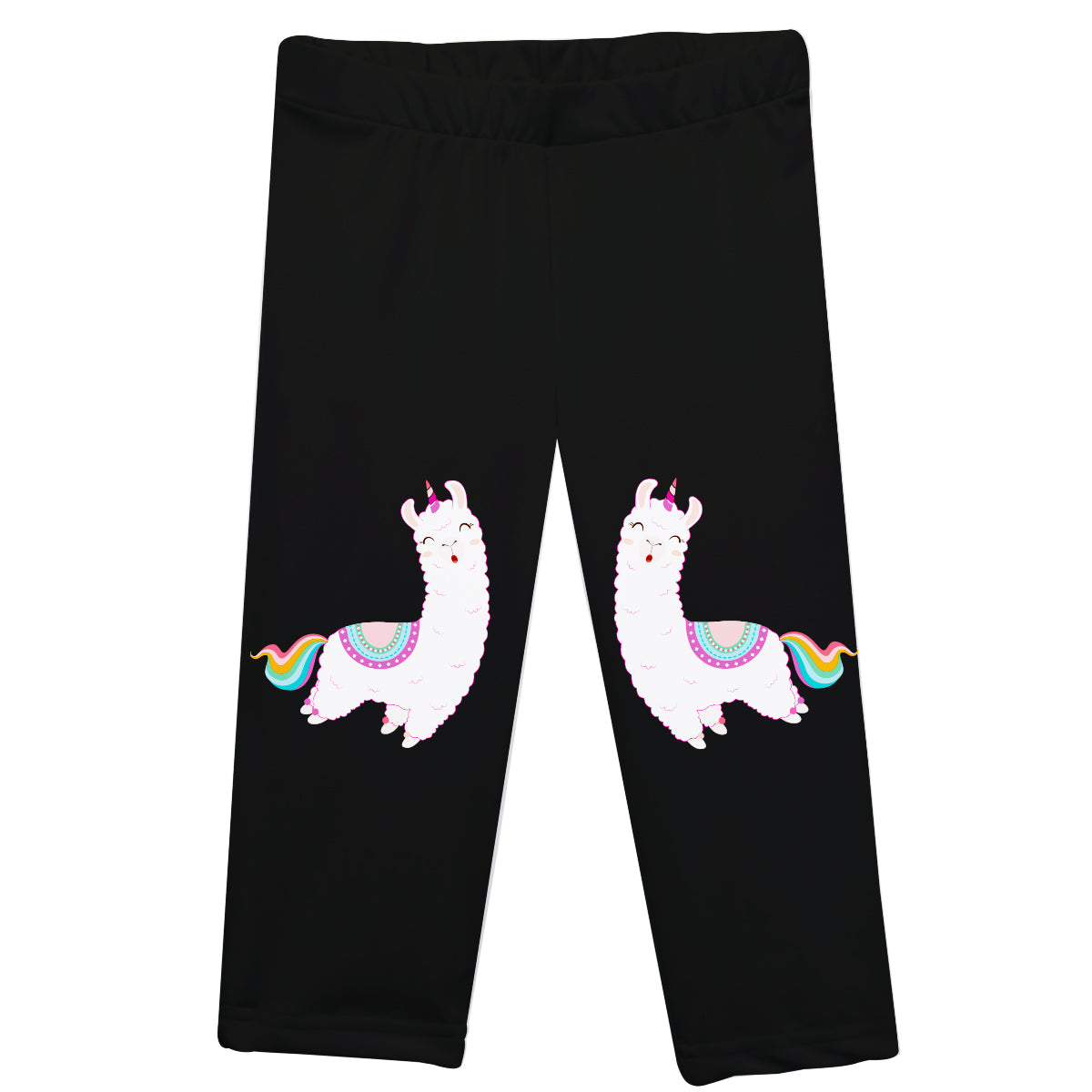 Black and white llamas girls capri leggings - Wimziy&Co.