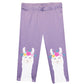 Purple and white llamas girls capri leggings - Wimziy&Co.