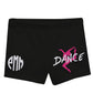 Black and pink dance girls shorts with monogram - Wimziy&Co.