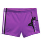Dance Silhouette White And Black Stripes Purple Shorties - Wimziy&Co.