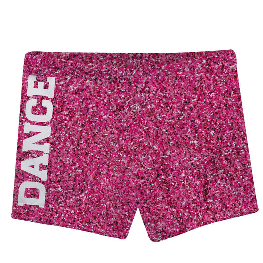 Hot pink glitter and white dance shorts - Wimziy&Co.
