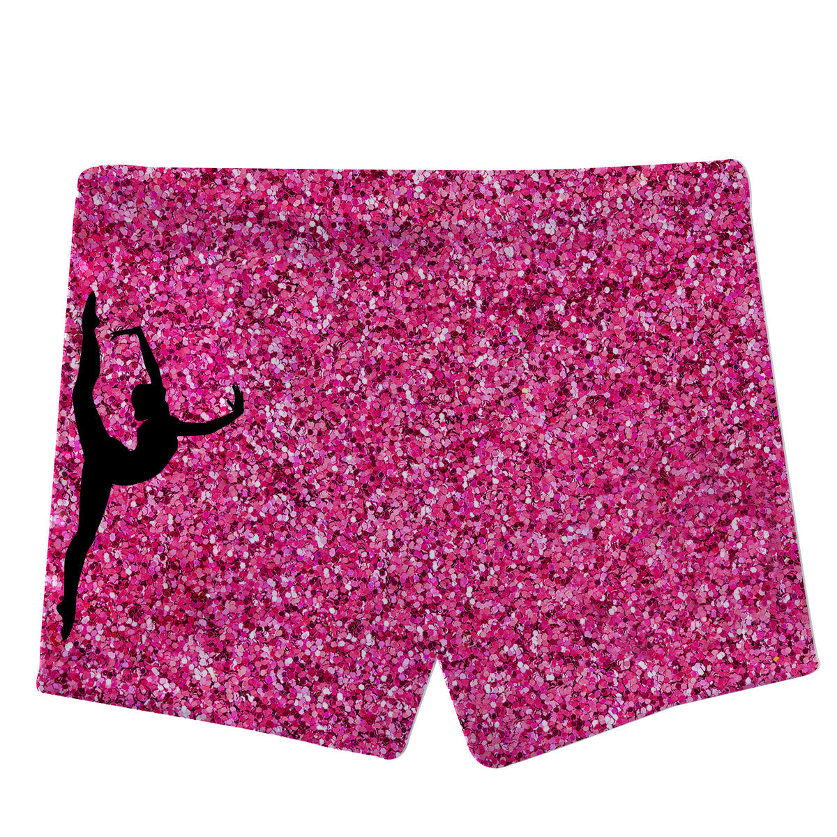 Hot pink glitter and Black dance shorts with monogram - Wimziy&Co.