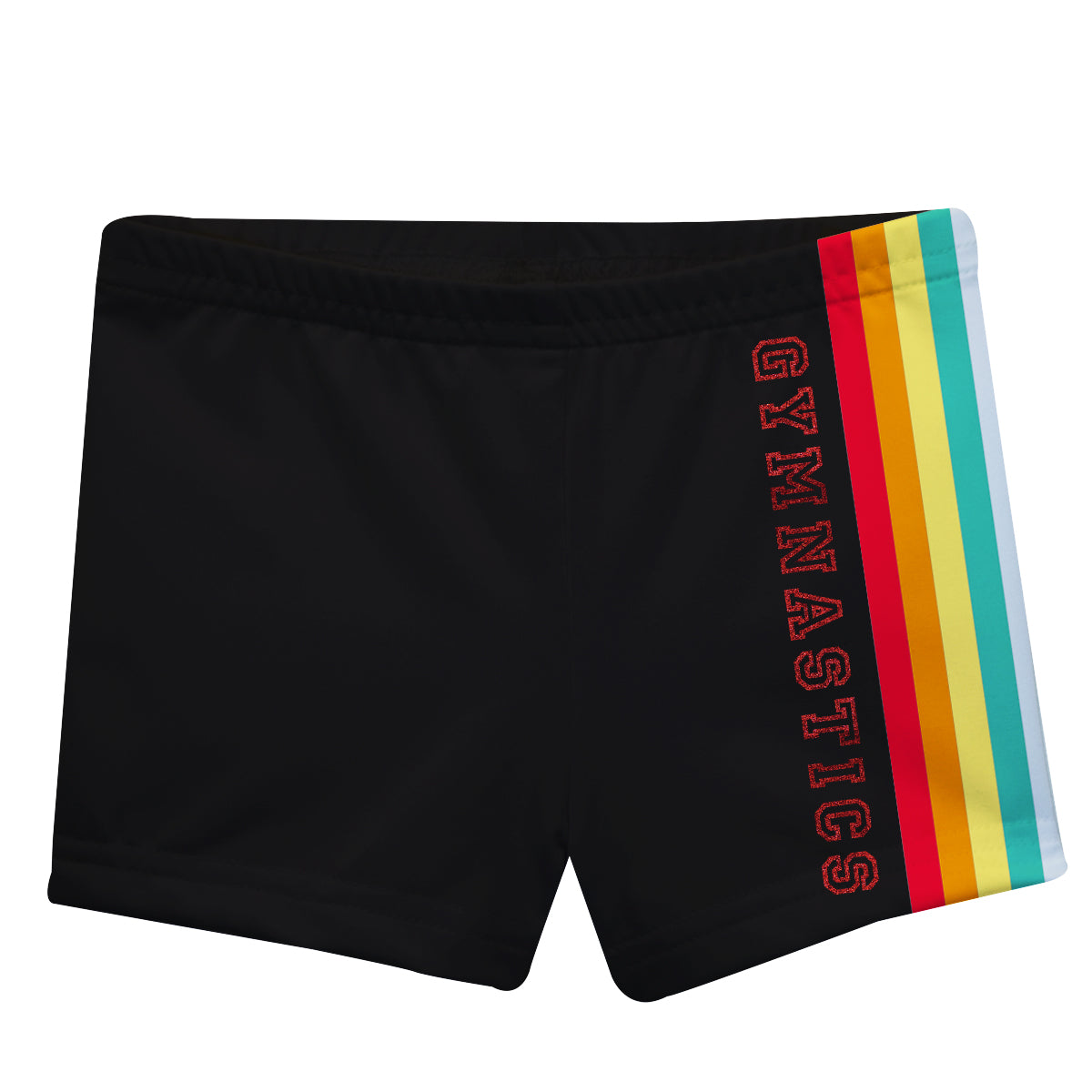 Black and rainbow gymnastics shorts - Wimziy&Co.
