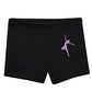 Black and purple gymnast shorts with monogram - Wimziy&Co.