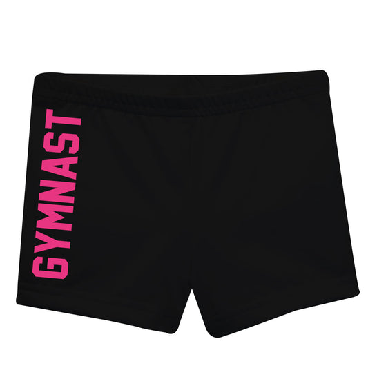 Black and hot pink gymnast girls shorts - Wimziy&Co.
