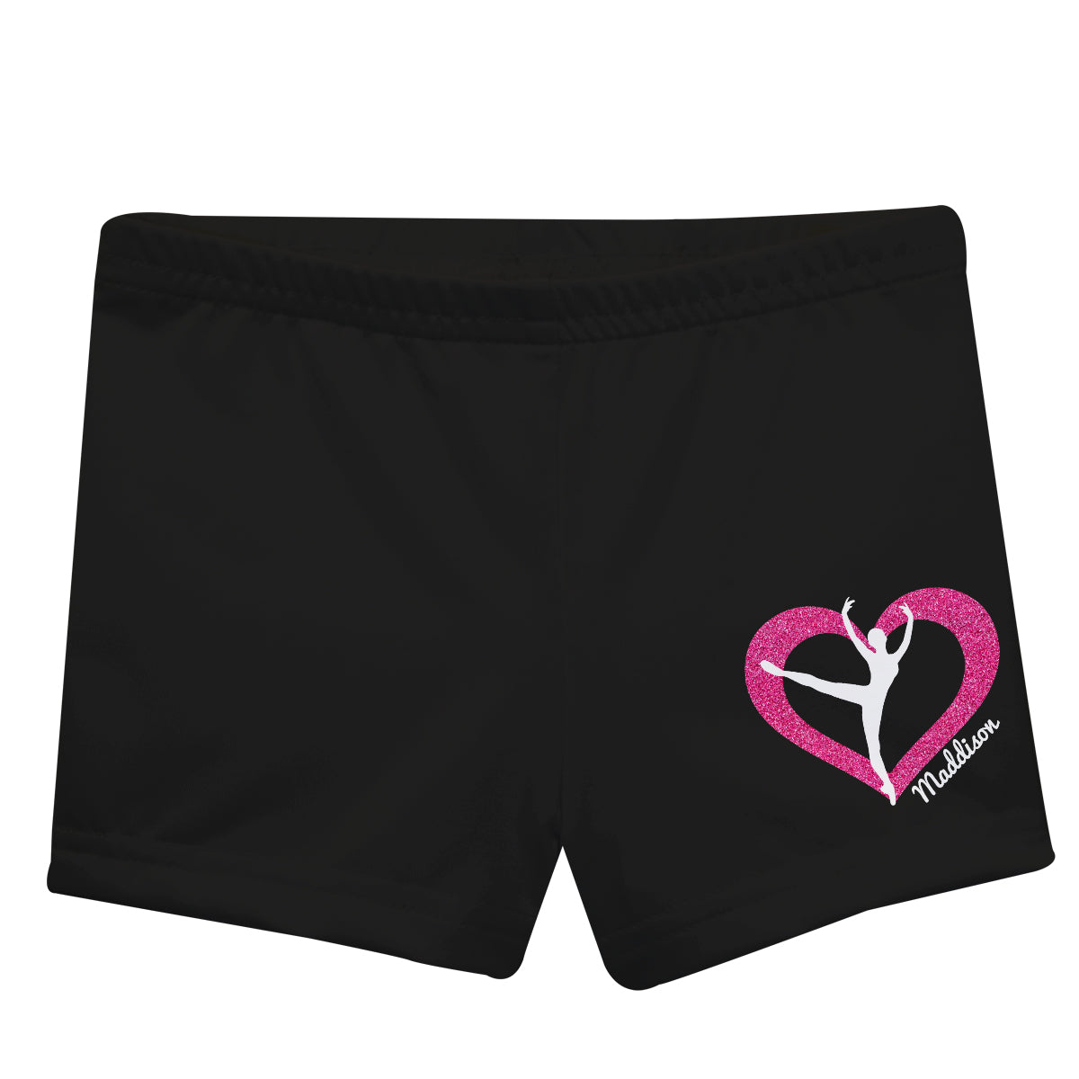Black and hot pink gymnast short with name - Wimziy&Co.
