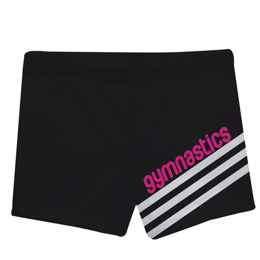 Gymnastic Stripe Black White Girls Shorties - Wimziy&Co.