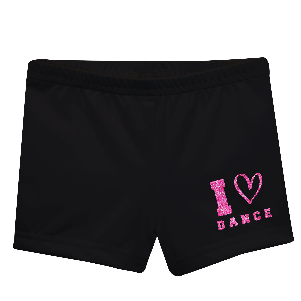 Black and pink 'I love dance' girls dance shorts - Wimziy&Co.