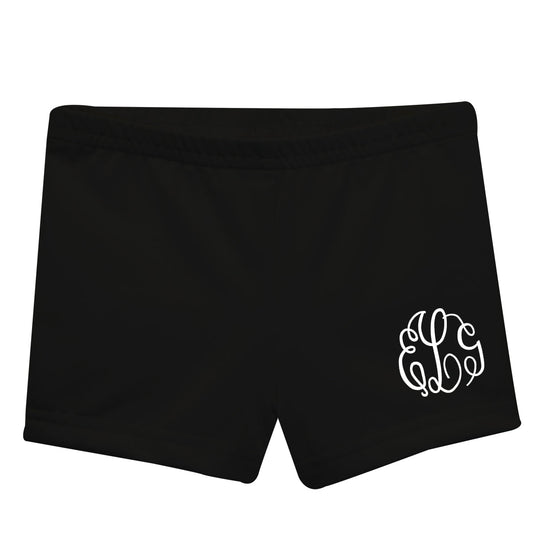 Black and white girls dance shorts with monogram - Wimziy&Co.