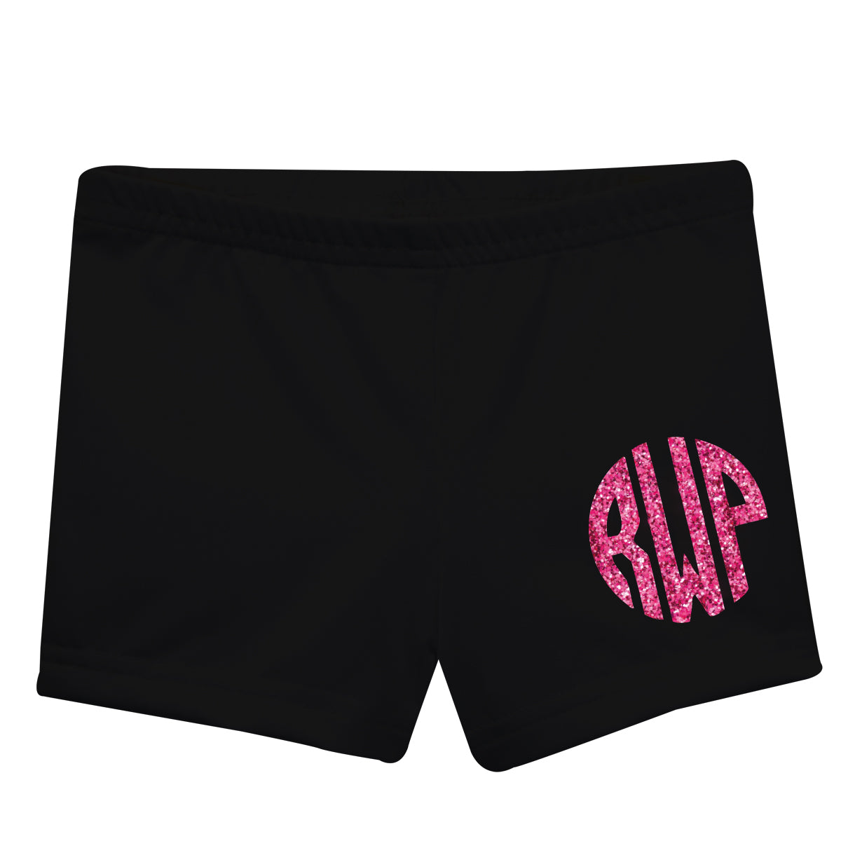 Black and pink girls dance shorts with monogram - Wimziy&Co.