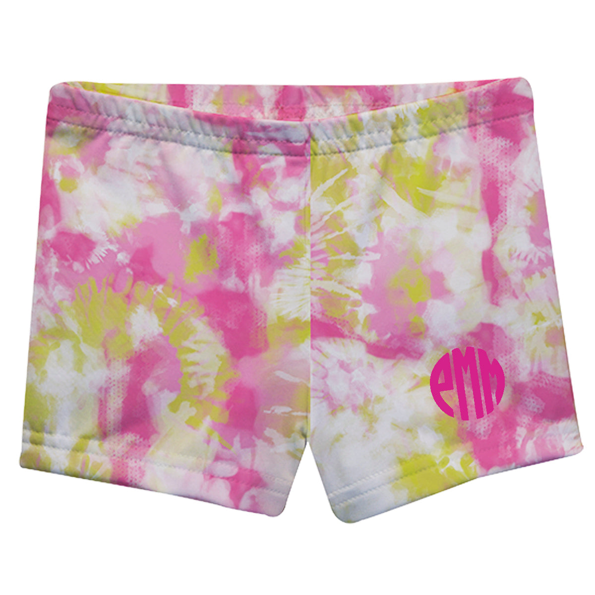 Monogram Pink and Yellow Tie Dye Shorties - Wimziy&Co.