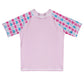 Hearts Monogram Pink Short Sleeve Rash Guard - Wimziy&Co.