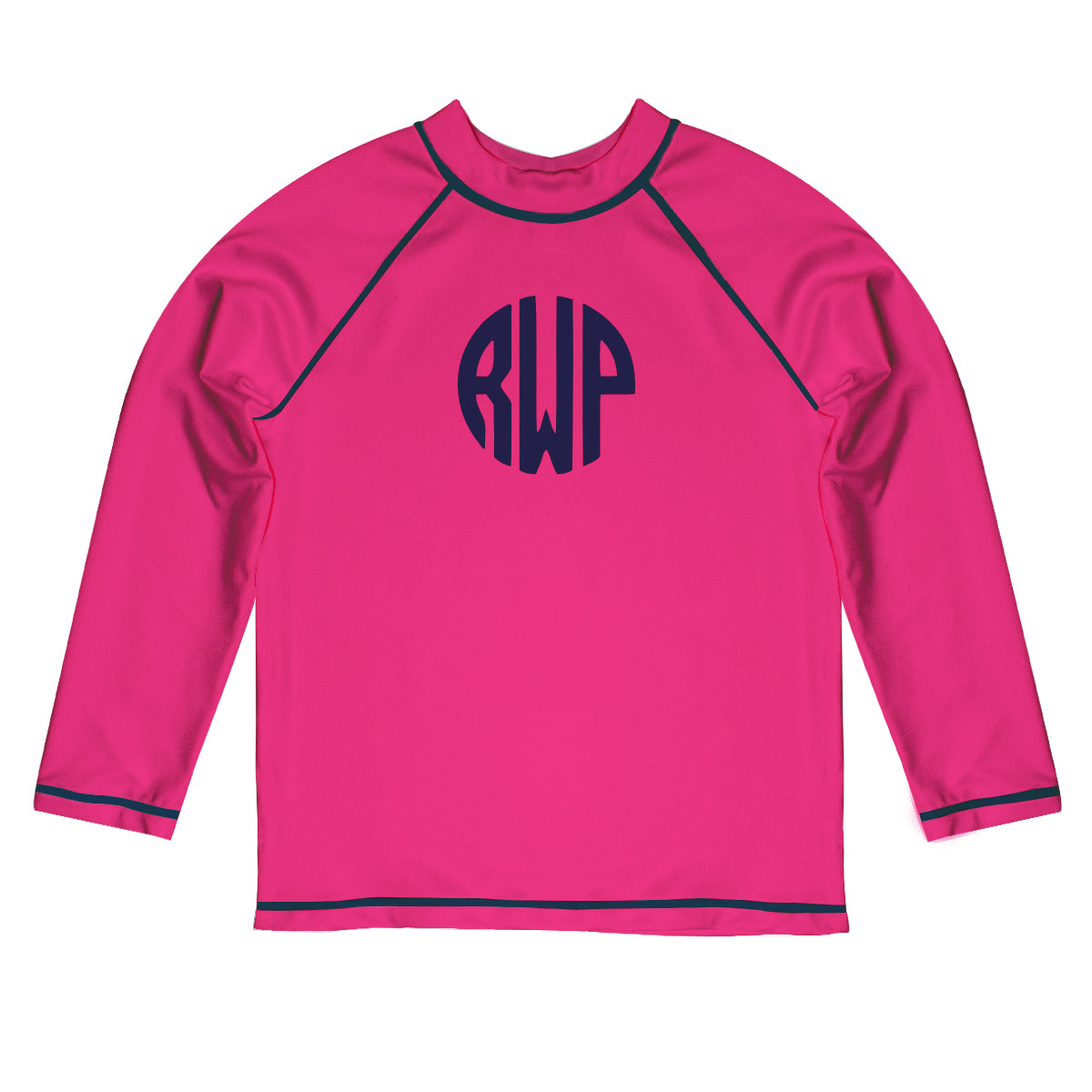 Monogram Hot Pink Long Sleeve Rash Guard - Wimziy&Co.