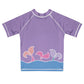 Mermaid Name Purple Short Sleeve Rash Guard - Wimziy&Co.